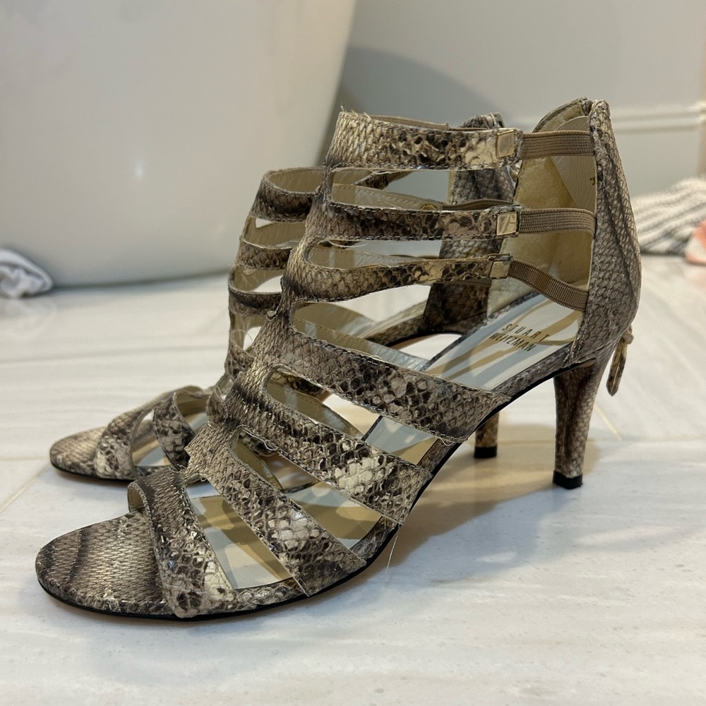 Vintage Stuart Weitzman snakeskin leather heels